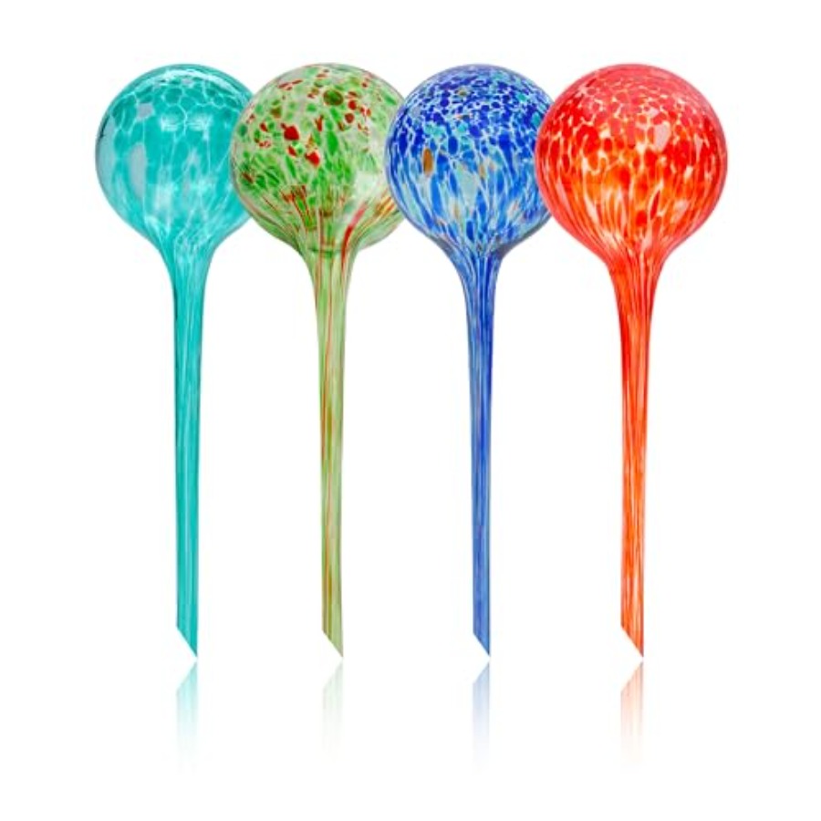 Self Watering Insert - Iridescent Self Watering Globes Glass Rainbow