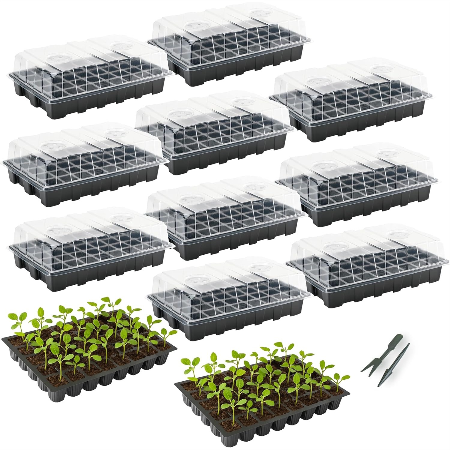 Humidity Dome Kit - Seed Starter Tray Kits 10 Pack
