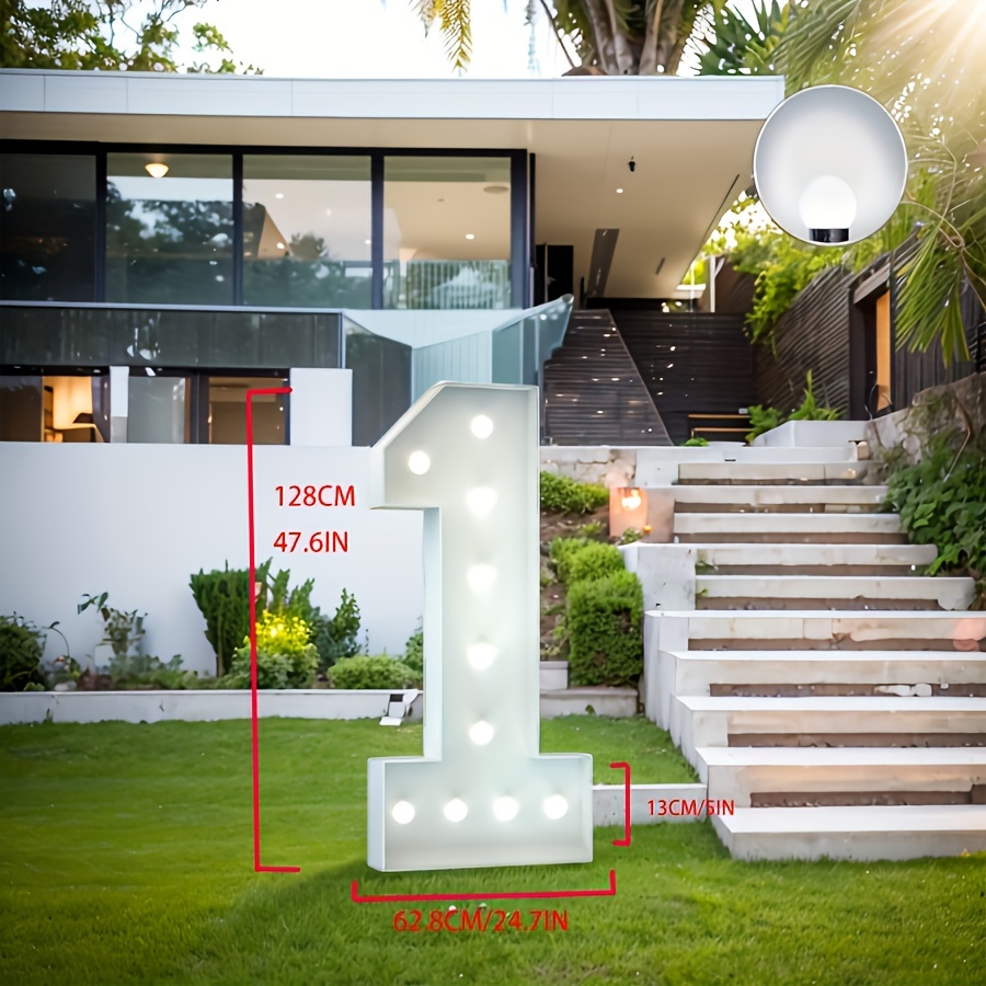 Cutting Board Foam - 4ft Marquee Light Up Numbers 1-9,