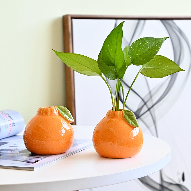 Propagation Station Vase - Orange Fruit Shaped Flower Vase Propagation