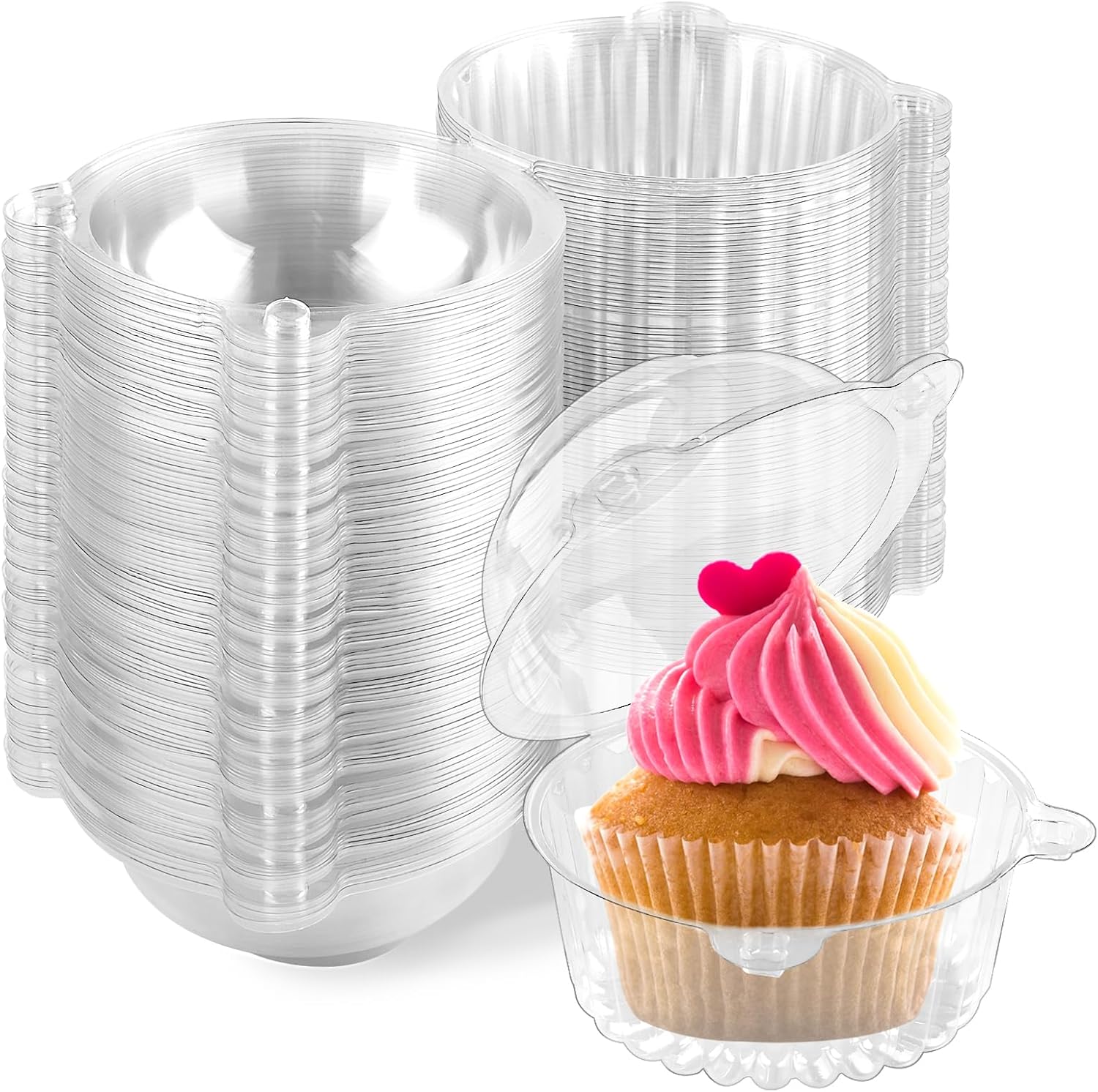 100 Pack Clear Plastic Cupcake - Plastic Dome Clear ulasan dan harga