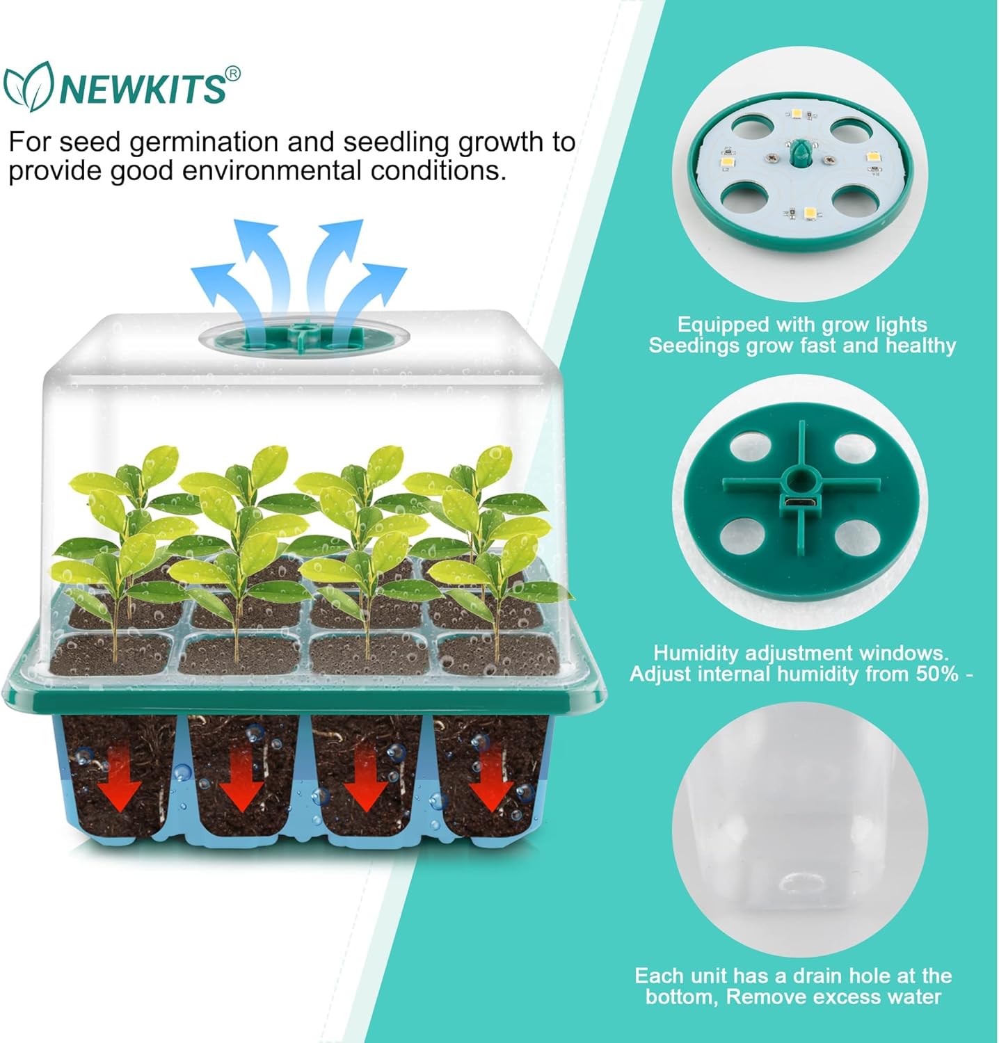 Seed Starter Tray with Grow Li - Humidity Dome Kit ulasan dan harga