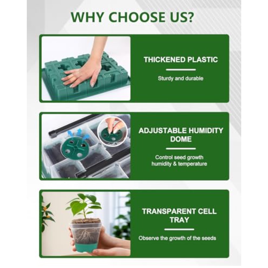 Seed Starter Kit with Grow Lig - Humidity Dome Kit ulasan dan harga