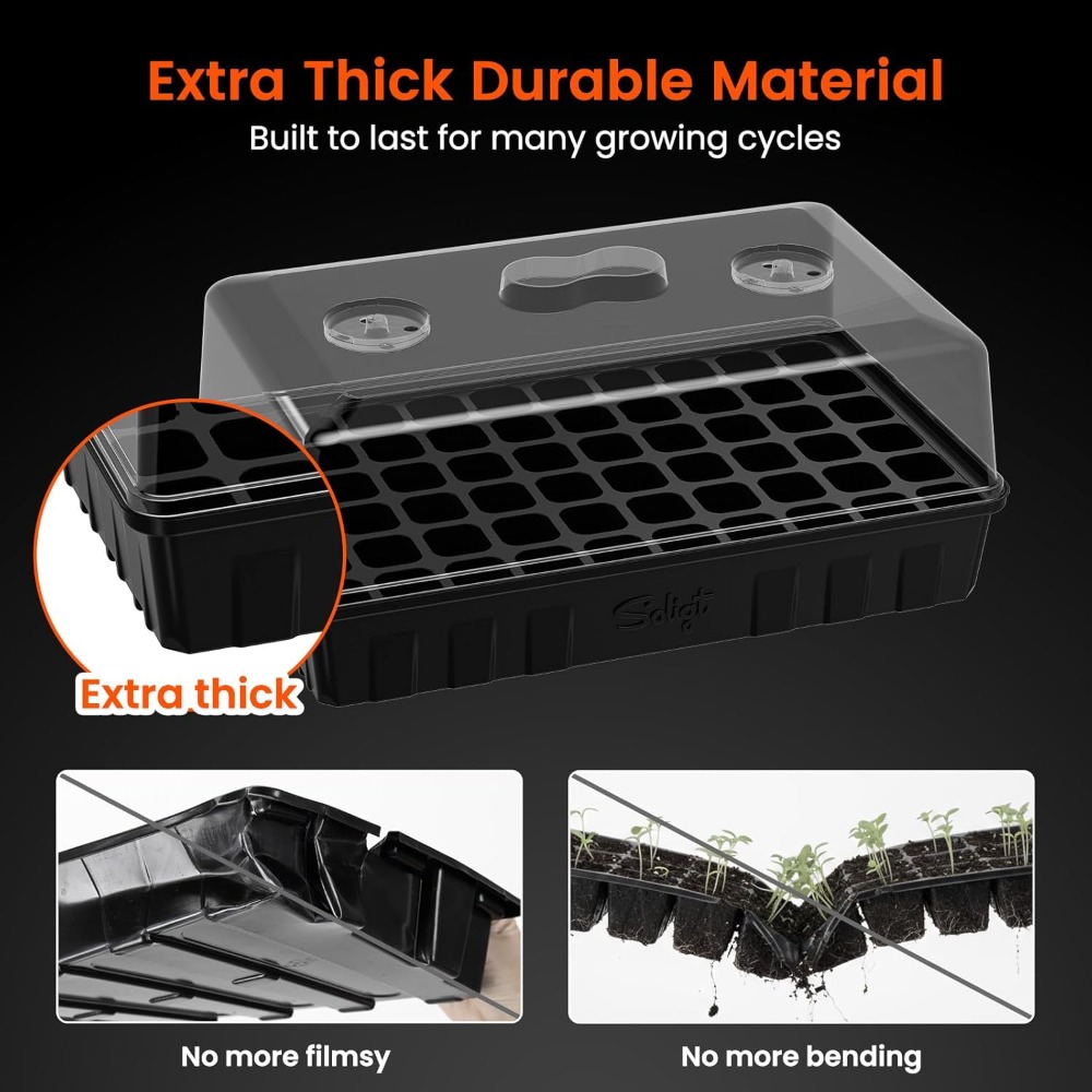 3-Pack 60-Cell Seed Starter Ki - Humidity Dome Kit ulasan dan harga