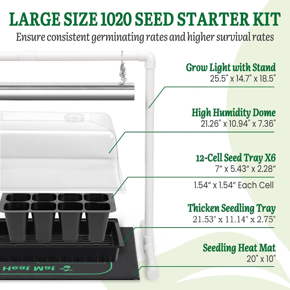 1020 Size Seed Starter Kit wit - Humidity Dome Kit ulasan dan harga