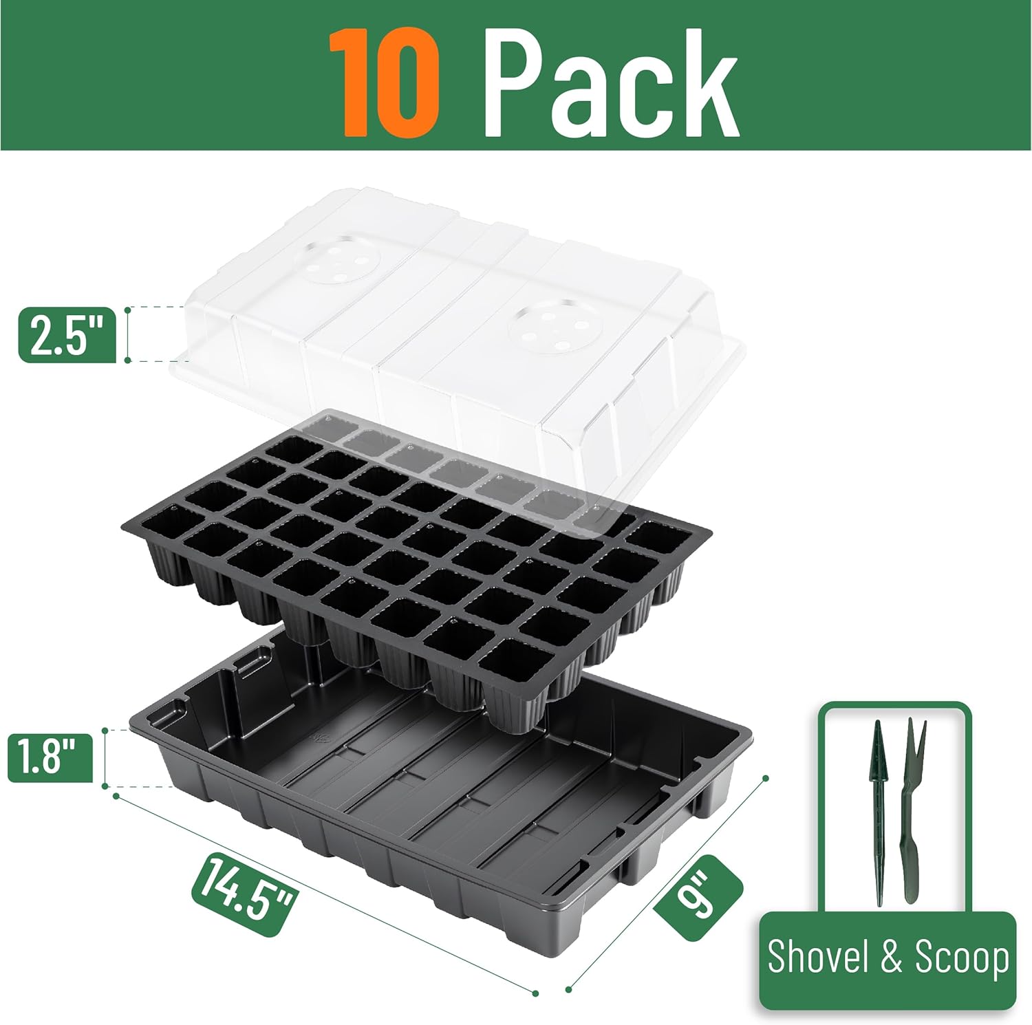 Seed Starter Tray Kits 10 Pack - Humidity Dome Kit ulasan dan harga