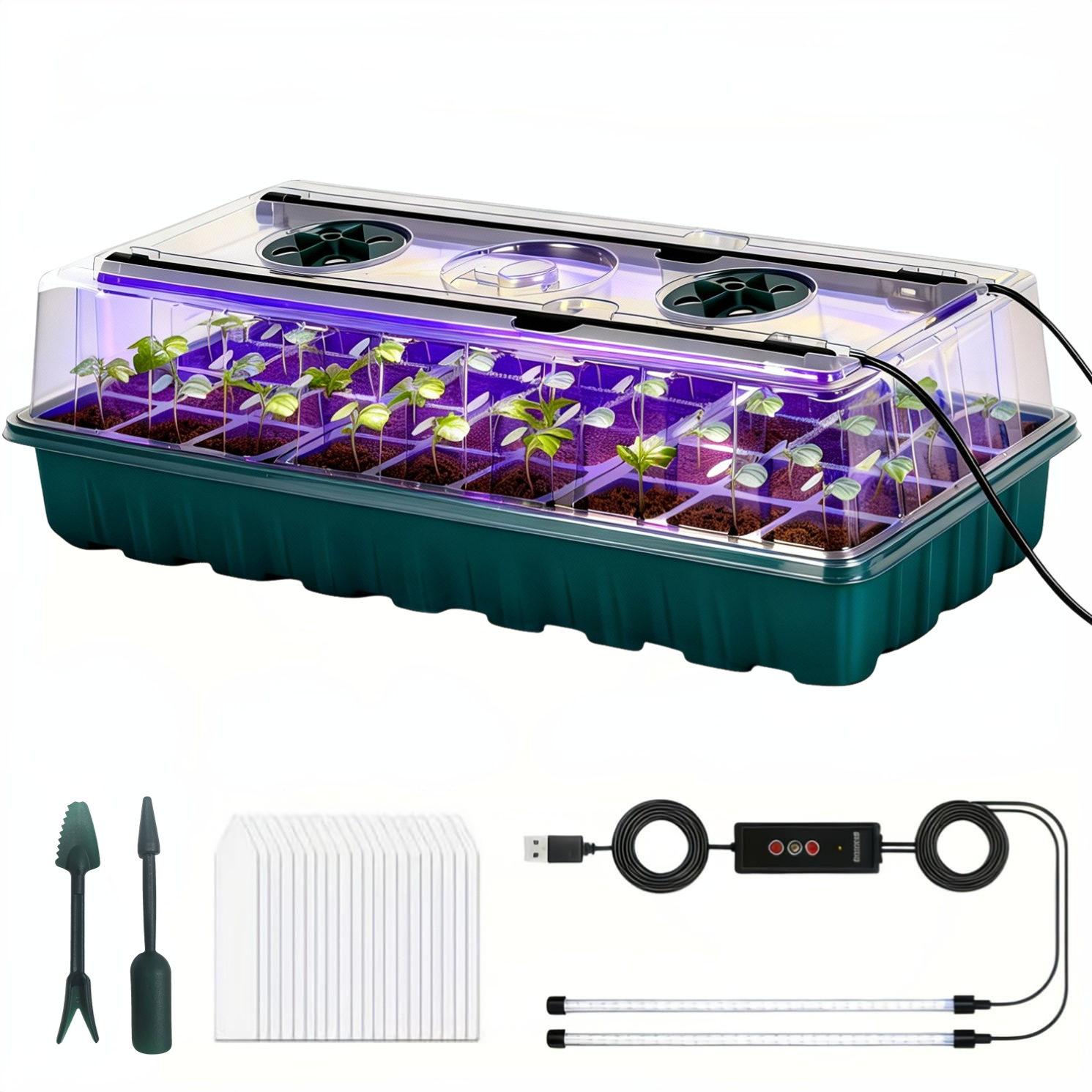 36-Cell Seed Starter Tray w/ G - Humidity Dome Kit ulasan dan harga