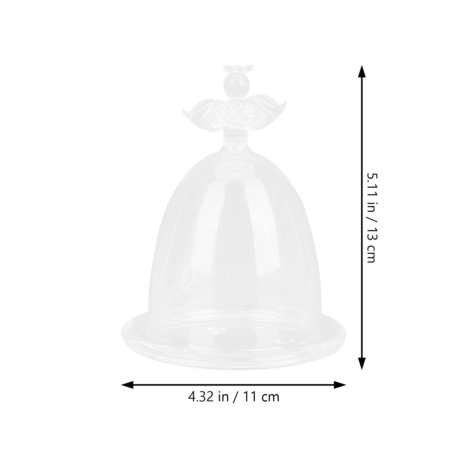 Angel Shaped Glass Dome Preser - Plastic Dome Clear ulasan dan harga