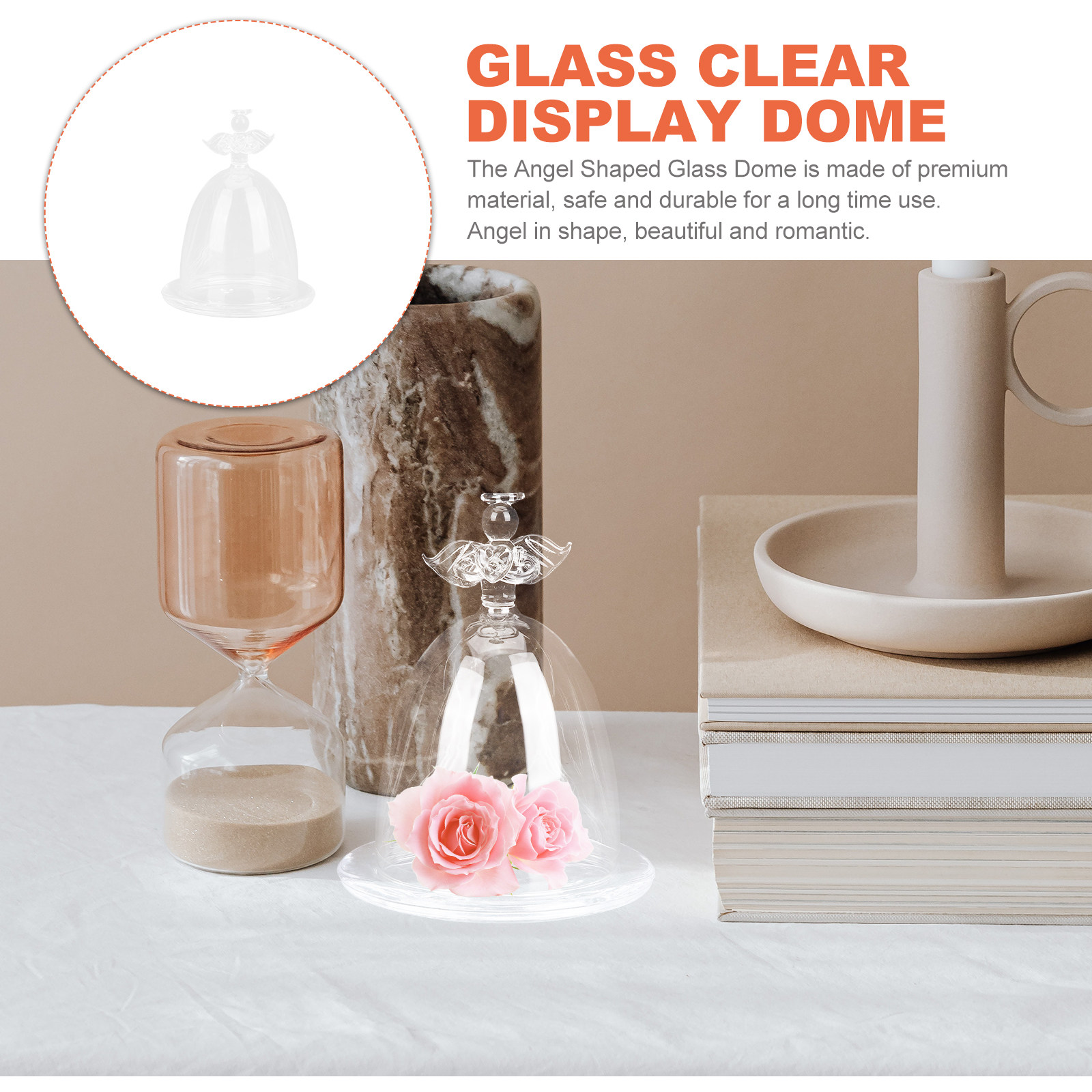 Angel Shaped Glass Dome Preser - Plastic Dome Clear ulasan dan harga