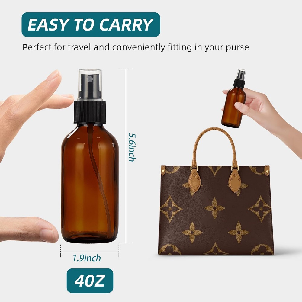 4 oz Amber Glass Spray Bottles - Misting Bottle Fine ulasan dan harga