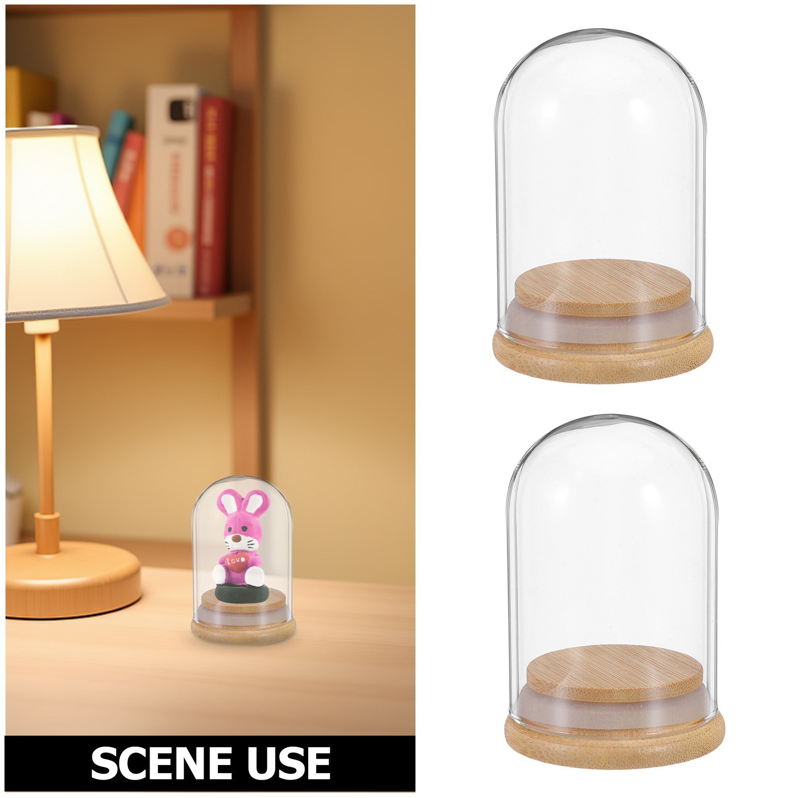 6Pcs Clear Glass Cloche Dome D - Plastic Dome Clear ulasan dan harga