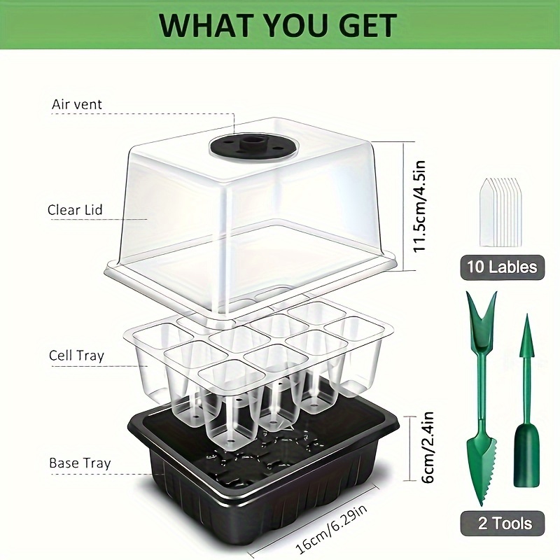 Seedling Starter Kit 1/2/3 Set - Humidity Dome Kit ulasan dan harga