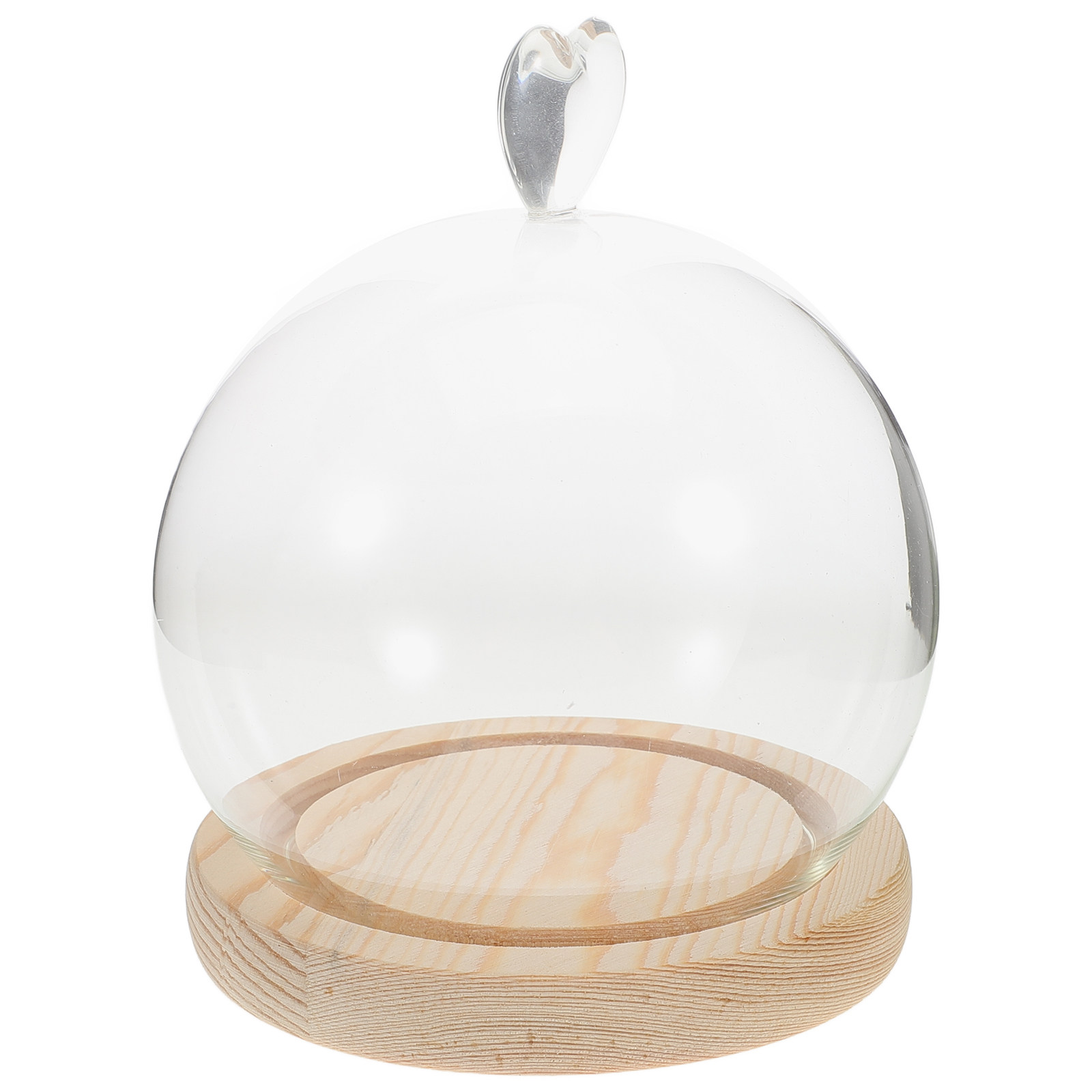 1Set Glass Dome Cloche Heart S - Plastic Dome Clear ulasan dan harga