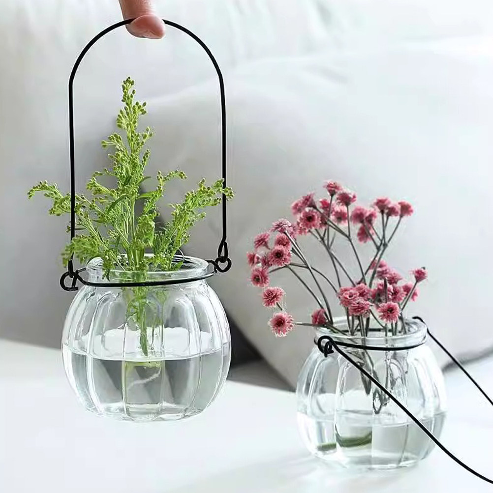 6Pcs Clear Glass Hanging Wall  - Propagation Station Vase ulasan dan harga